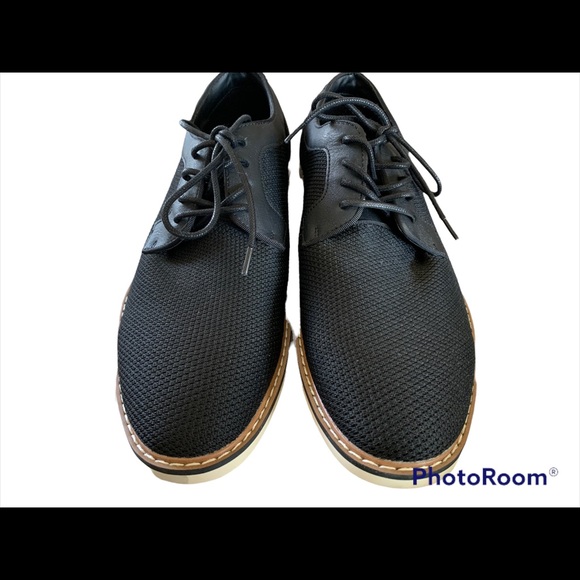 Goodfellow & Co Other - Goodfellow black fabric with white rubber soles casual tie up Oxfords size 11